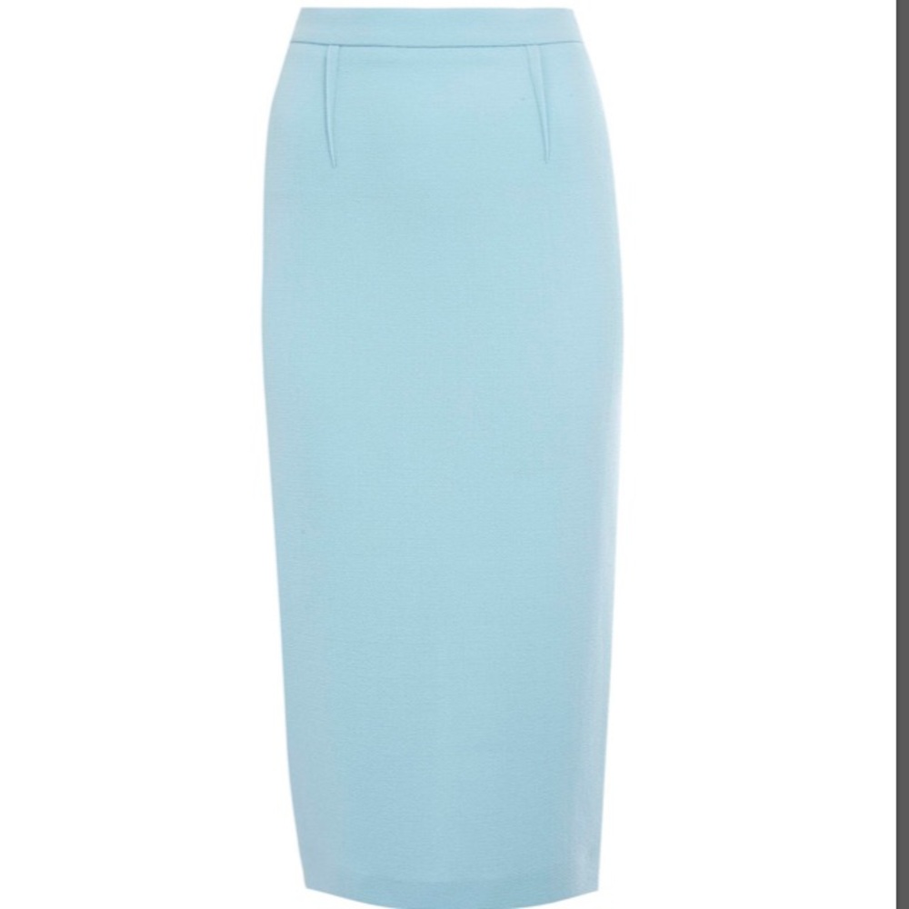 Frenchi baby blue/ light blue vintage pencil skirt
